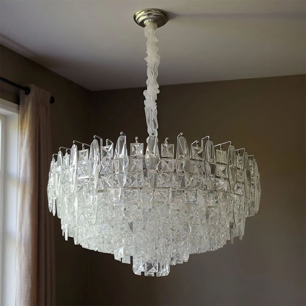 Amira 22 Lights Crystal Chandelier 80cm-Chrome