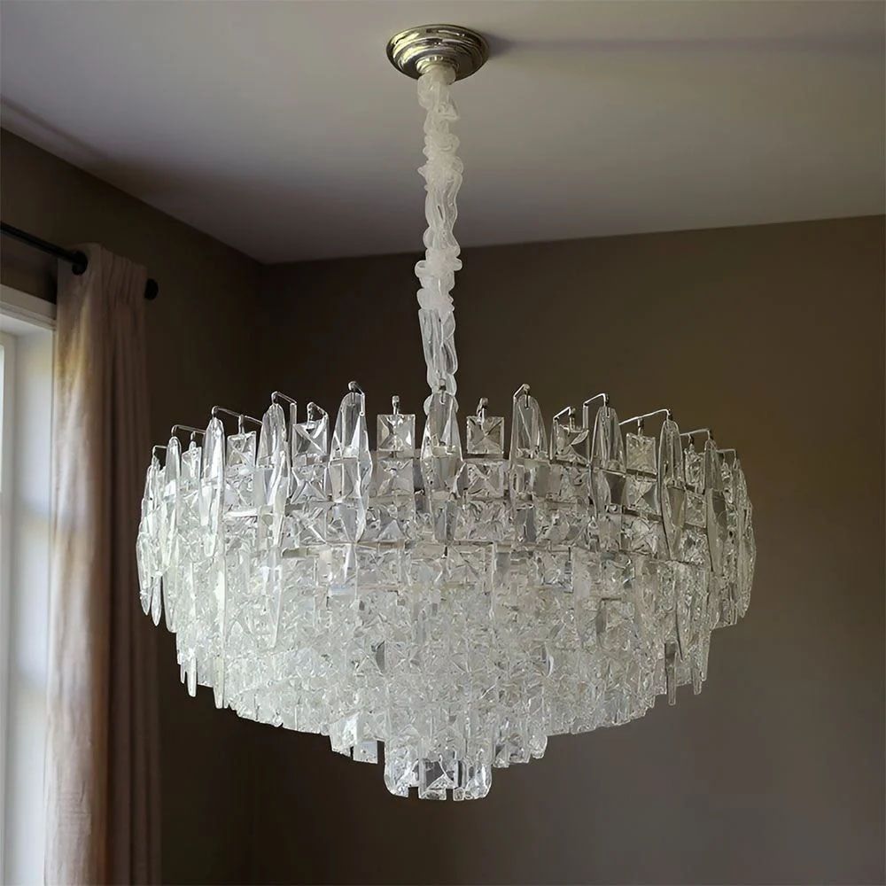 Amira 22 Lights Crystal Chandelier 80cm-Chrome