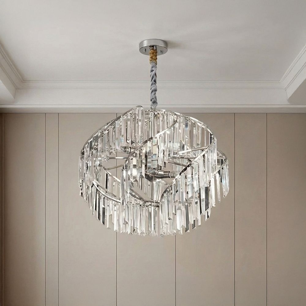 Deema 8 Lights Crystal Chandelier 60Cm-Chrome