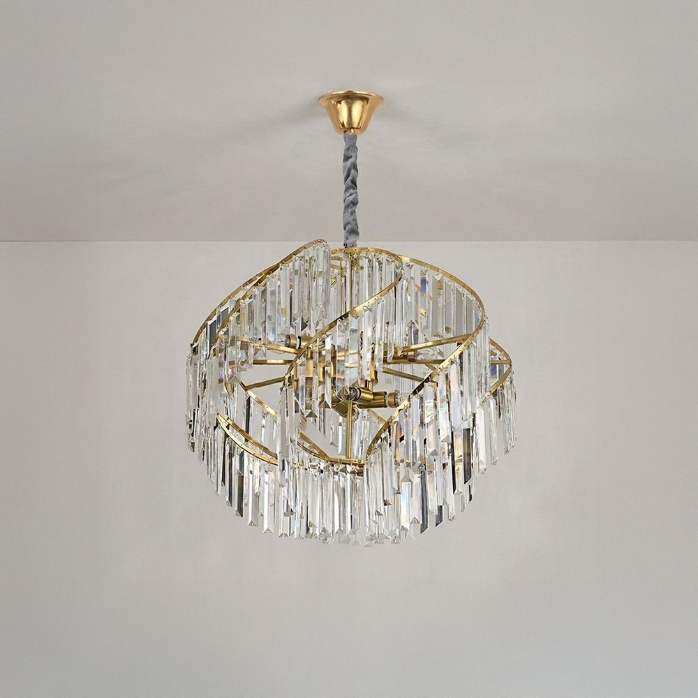 Deema 8 Lights Crystal Chandelier 60Cm-Gold