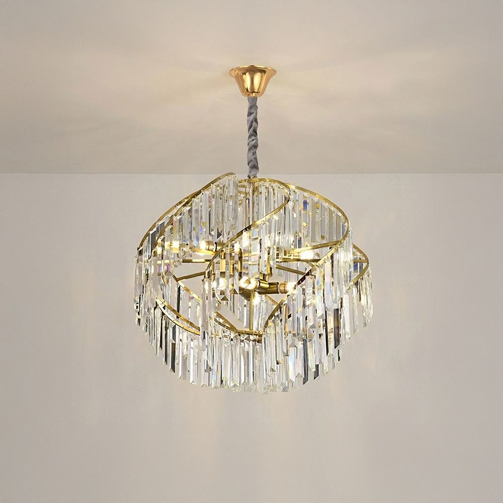 Deema 8 Lights Crystal Chandelier 60Cm-Gold