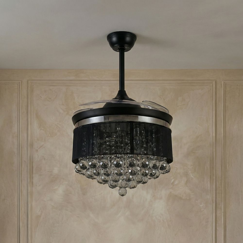 Lara CF YF-1199 -Black- Iron+Crystal 50cm