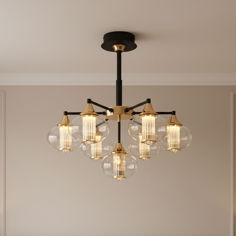 Marco Modern Glass Chandelier 60cm- Gold