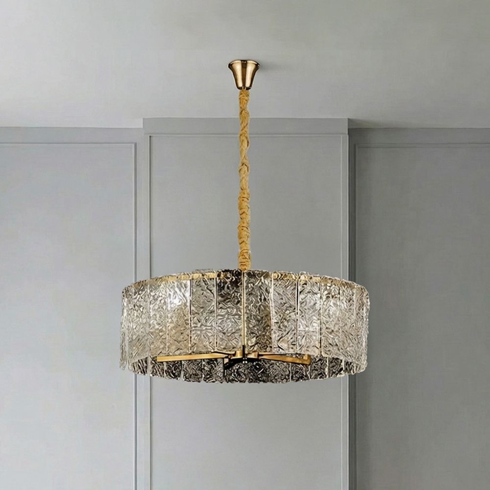Spencer Modern Glass Chandelier 60cm- Copper Gold