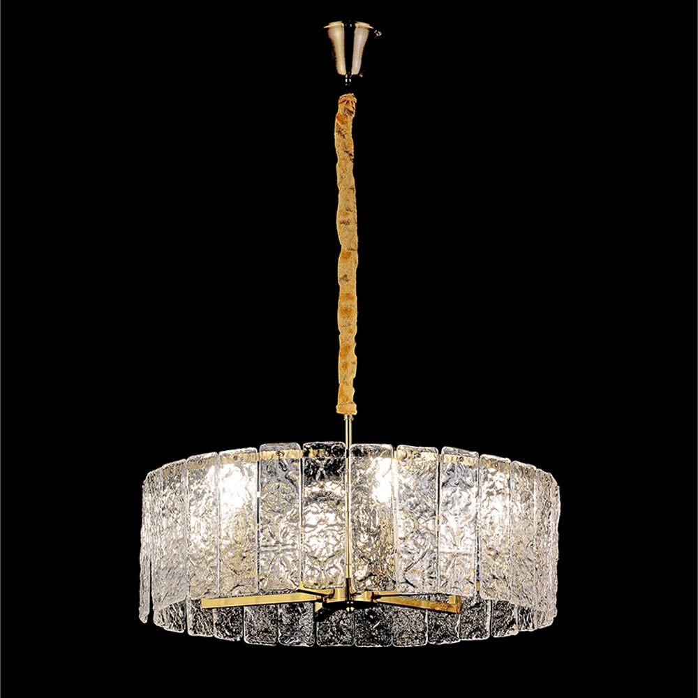 Spencer Modern Glass Chandelier 60cm- Copper Gold