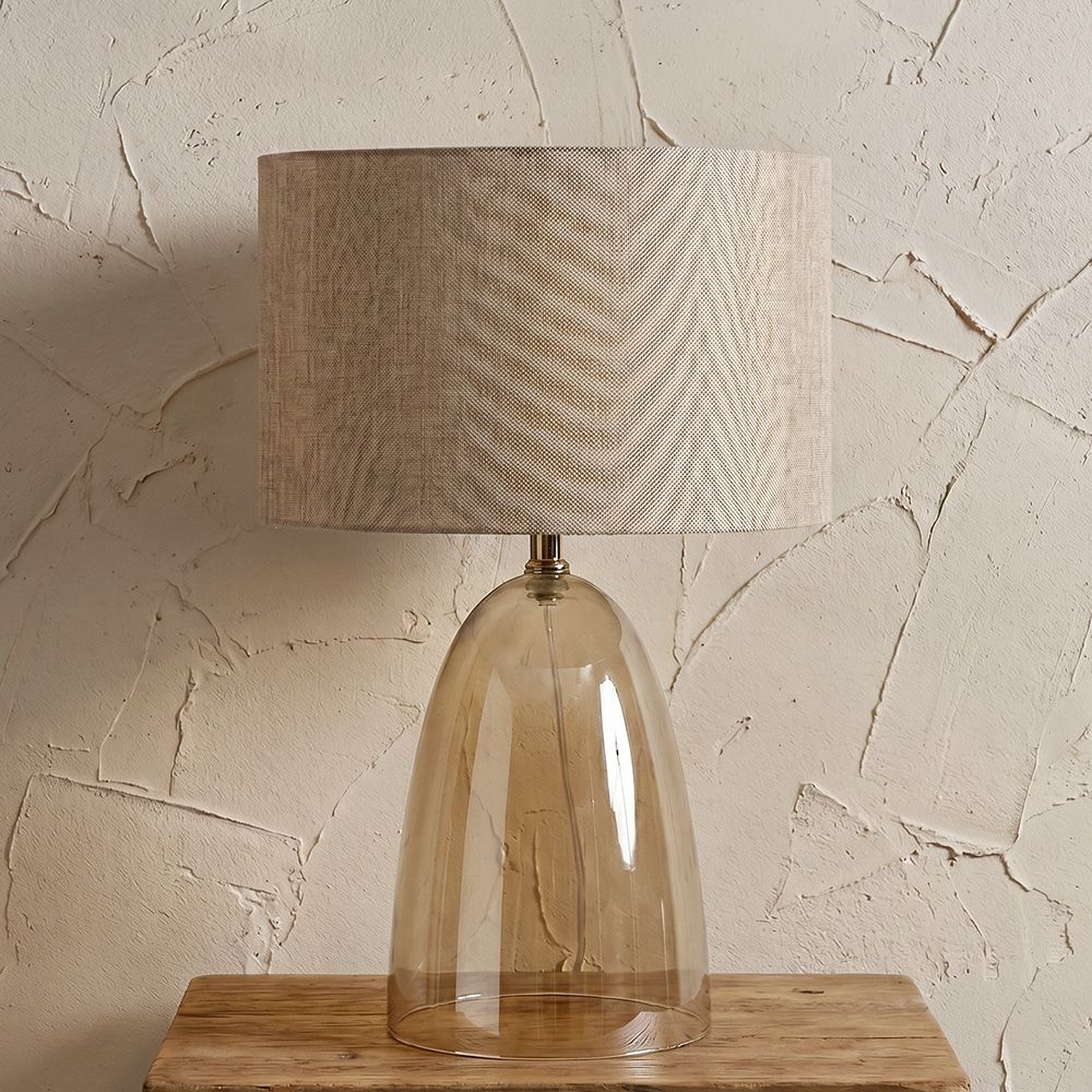 Astoria Glass Table Lamp ML256233 36x23x50cm Light Beige E27