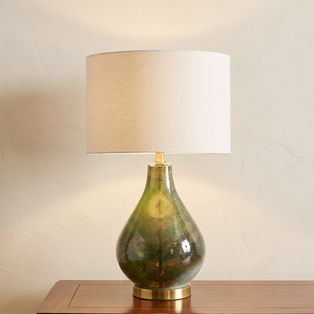 Verona Glass Table Lamp ML256240 D30x54cm Green E27