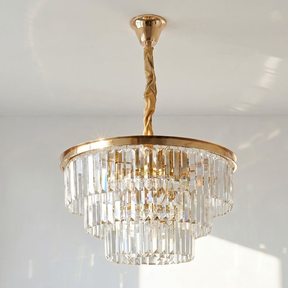 Aura 14-Light Crystal Chandelier – Crystal & Metal – Chrome – 75 cm