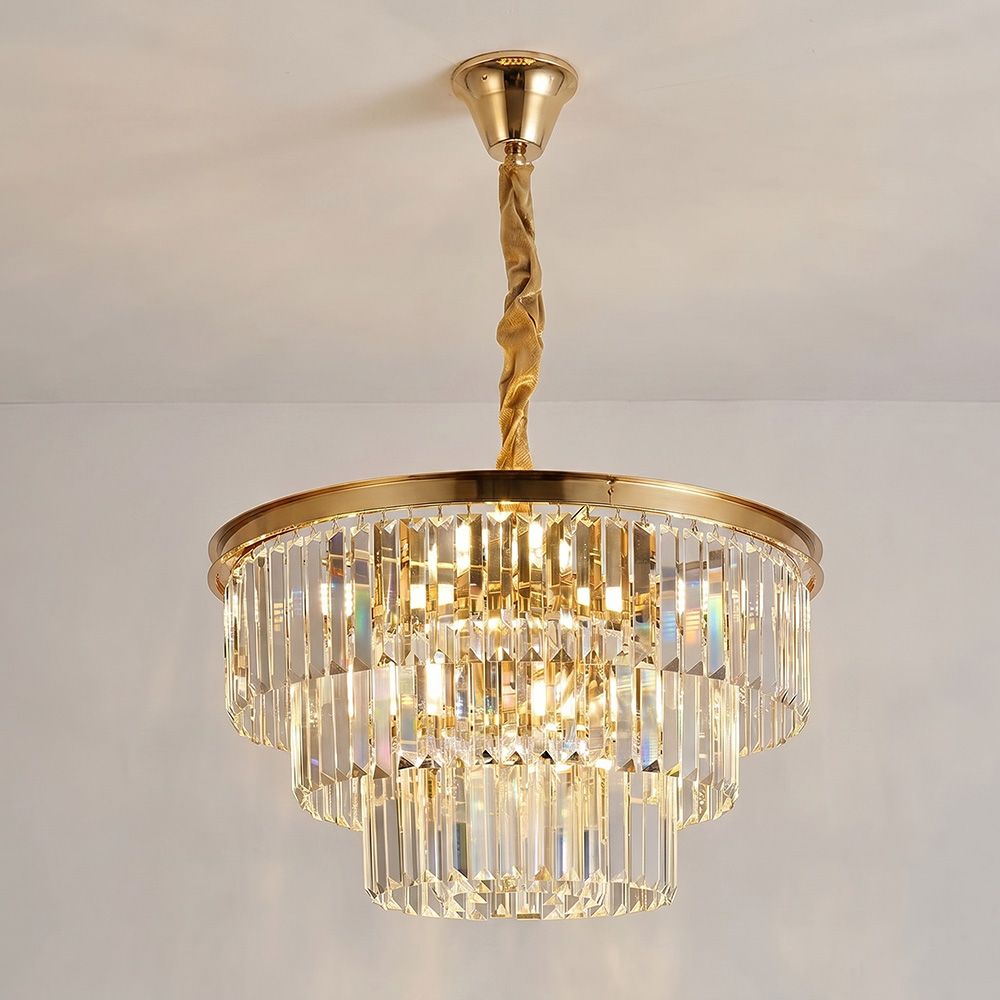 Aura 14-Light Crystal Chandelier – Crystal & Metal – Chrome – 75 cm