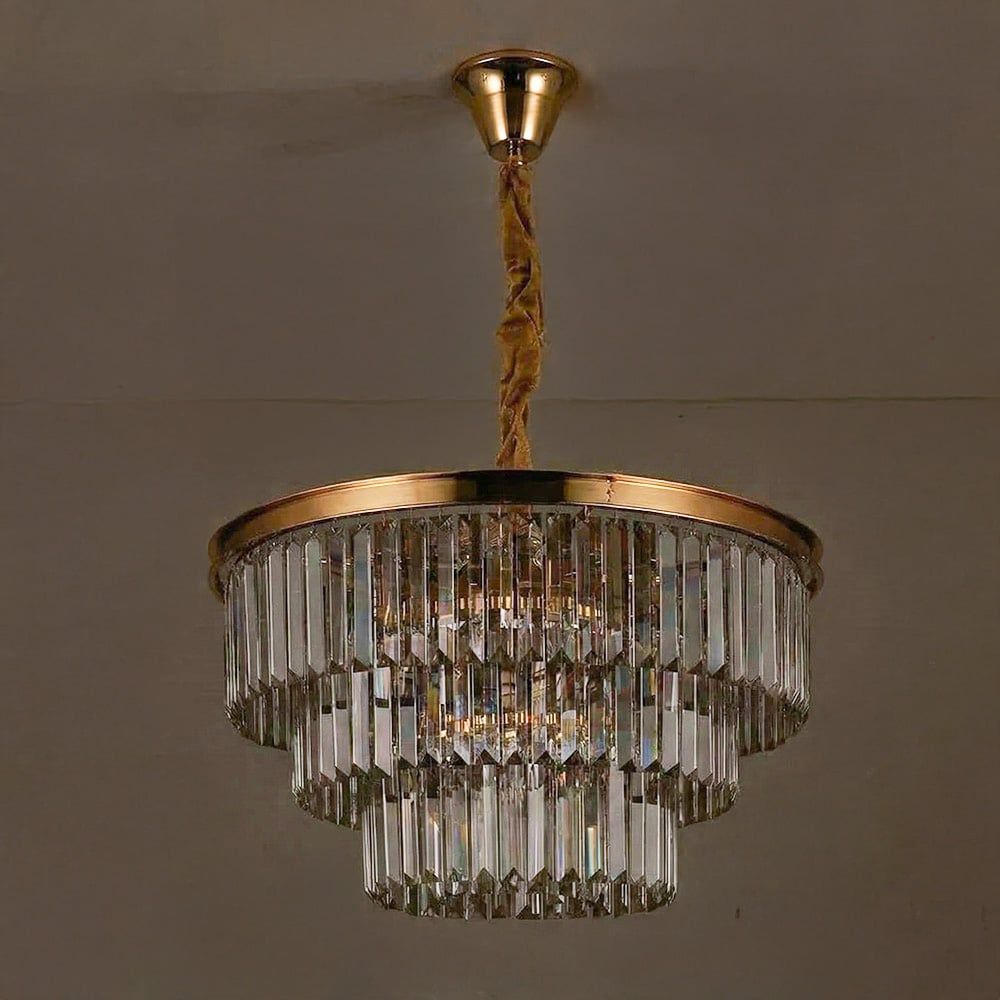 Aura 14-Light Crystal Chandelier – Crystal & Metal – Chrome – 75 cm