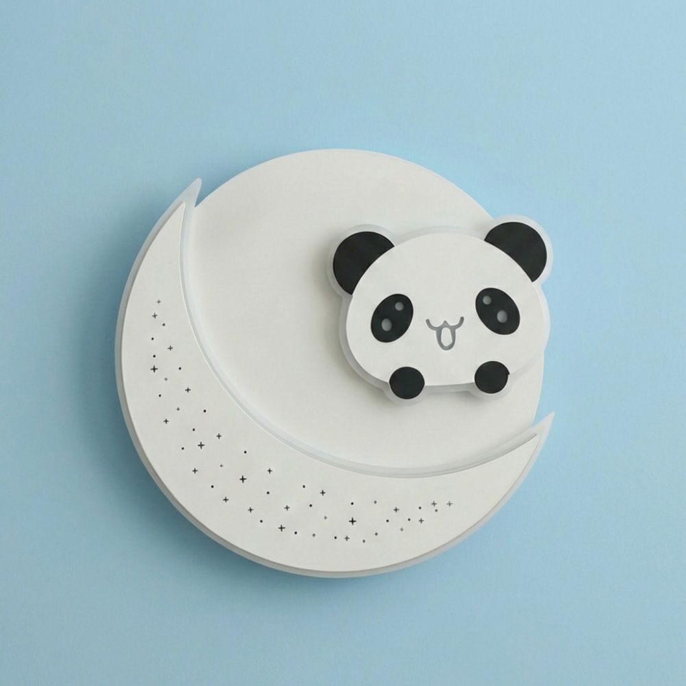 Panda Kids Wall Lamp – Metal – White