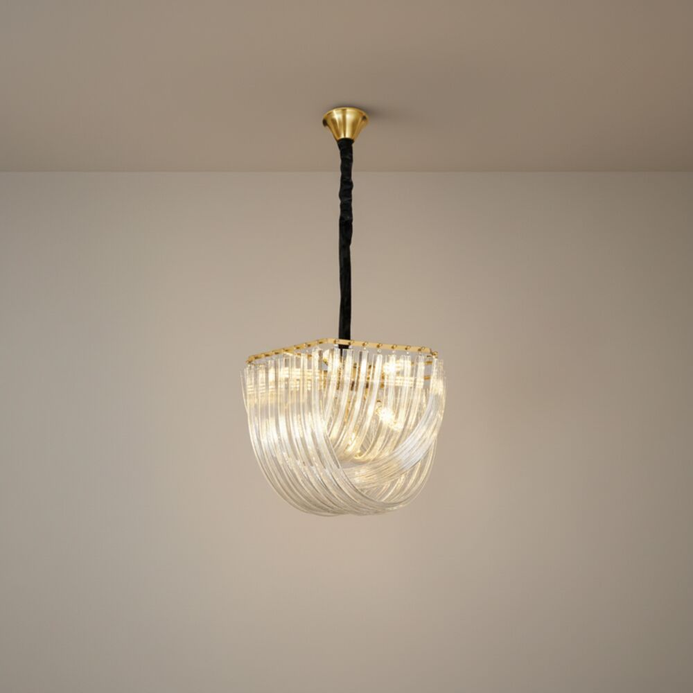 Orbis Modern Chandelier With 3 Color Dimmable Light 60cm-Clear