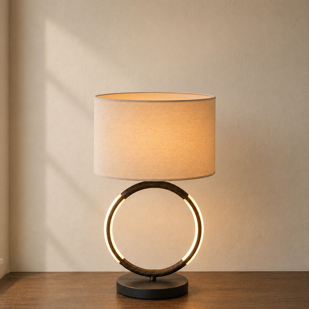 Fidel Metal Table Lamps With Led Lights & E27 Bulb  -50Cm