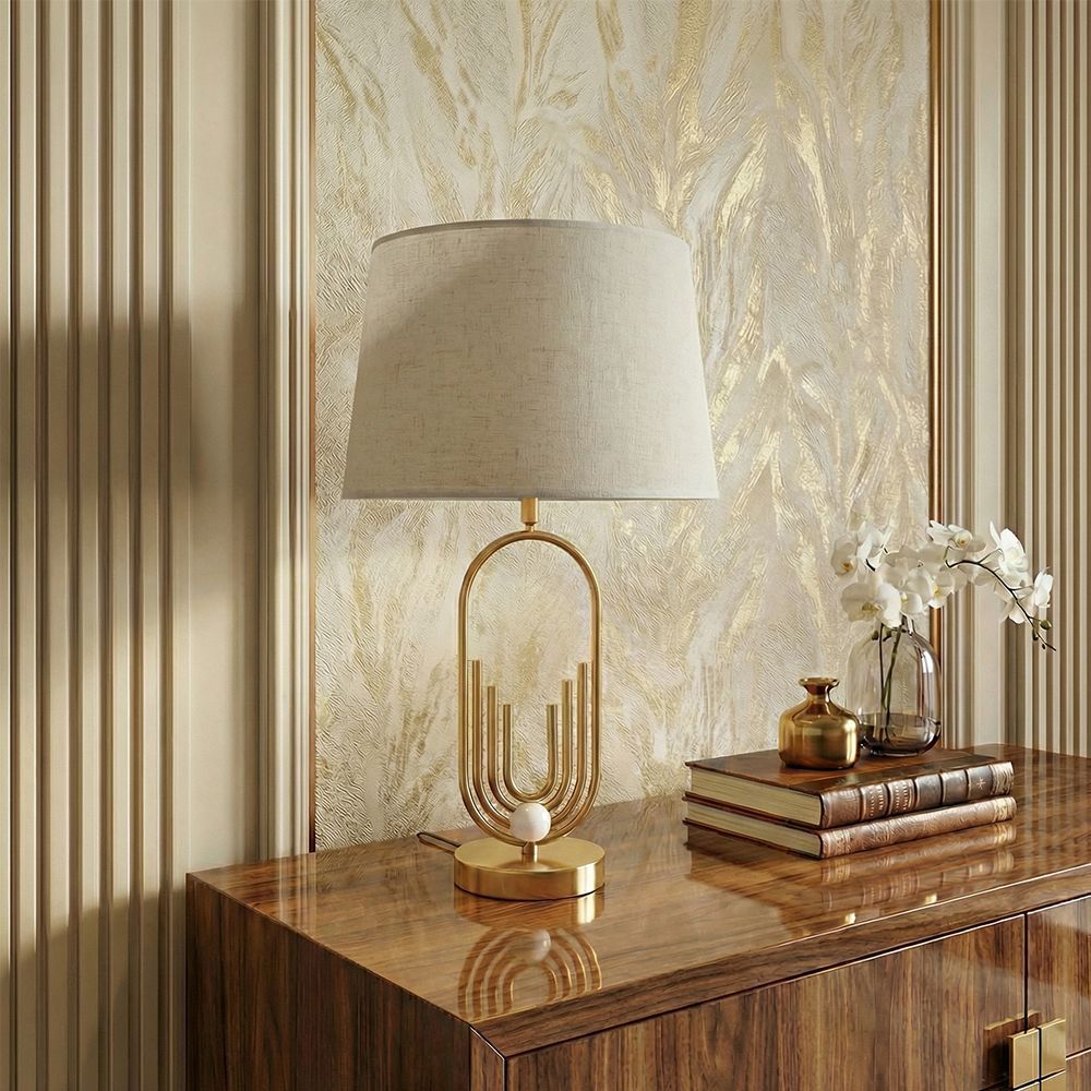 Ivory Table Lamp - 63Cm
