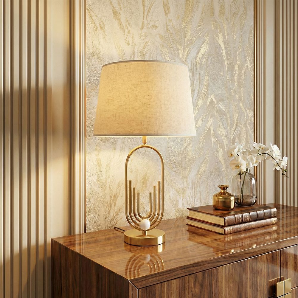 Ivory Table Lamp - 63Cm