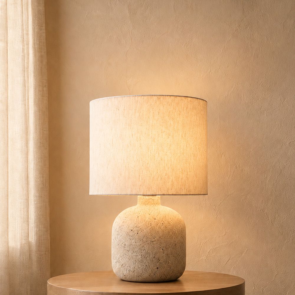 Frosty Ceramic Table Lamp - 40Cm
