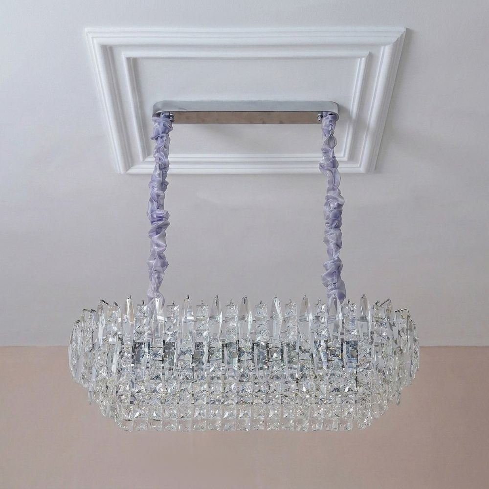 Amira 13-Light Crystal Chandelier - Chrome - 85 cm