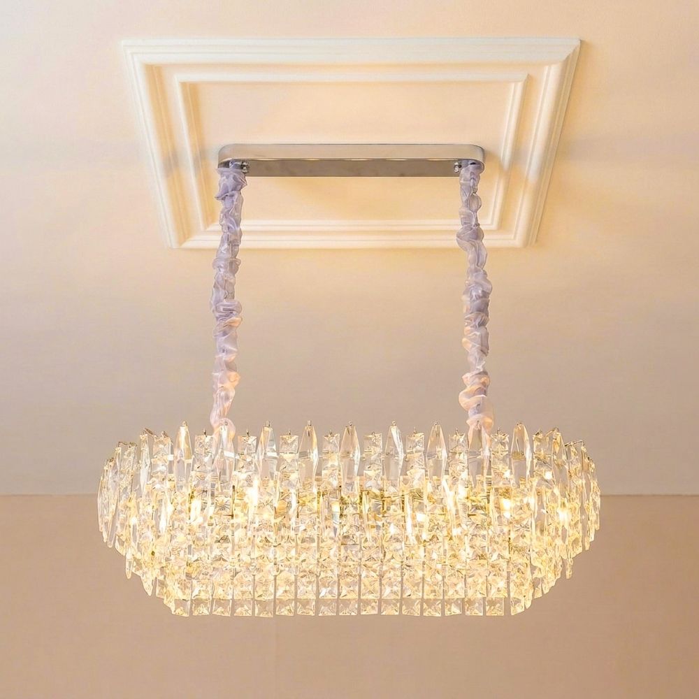 Amira 13-Light Crystal Chandelier - Chrome - 85 cm