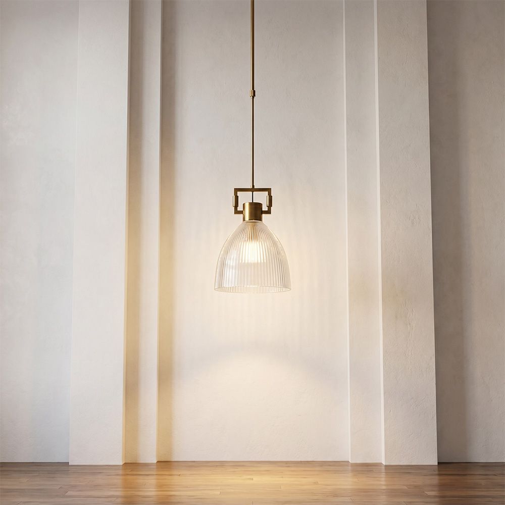 Felix Crystal Pendant - 25Cm Gold