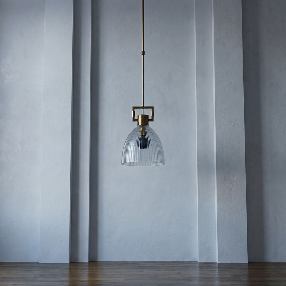 Felix Crystal Pendant - 25Cm Gold