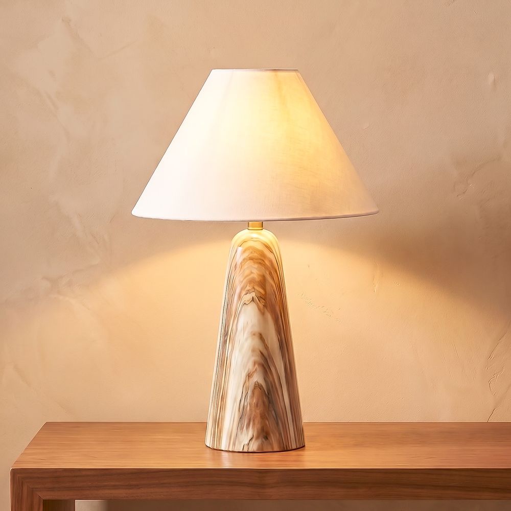 Rosso Marble Table Lamp - 47cm