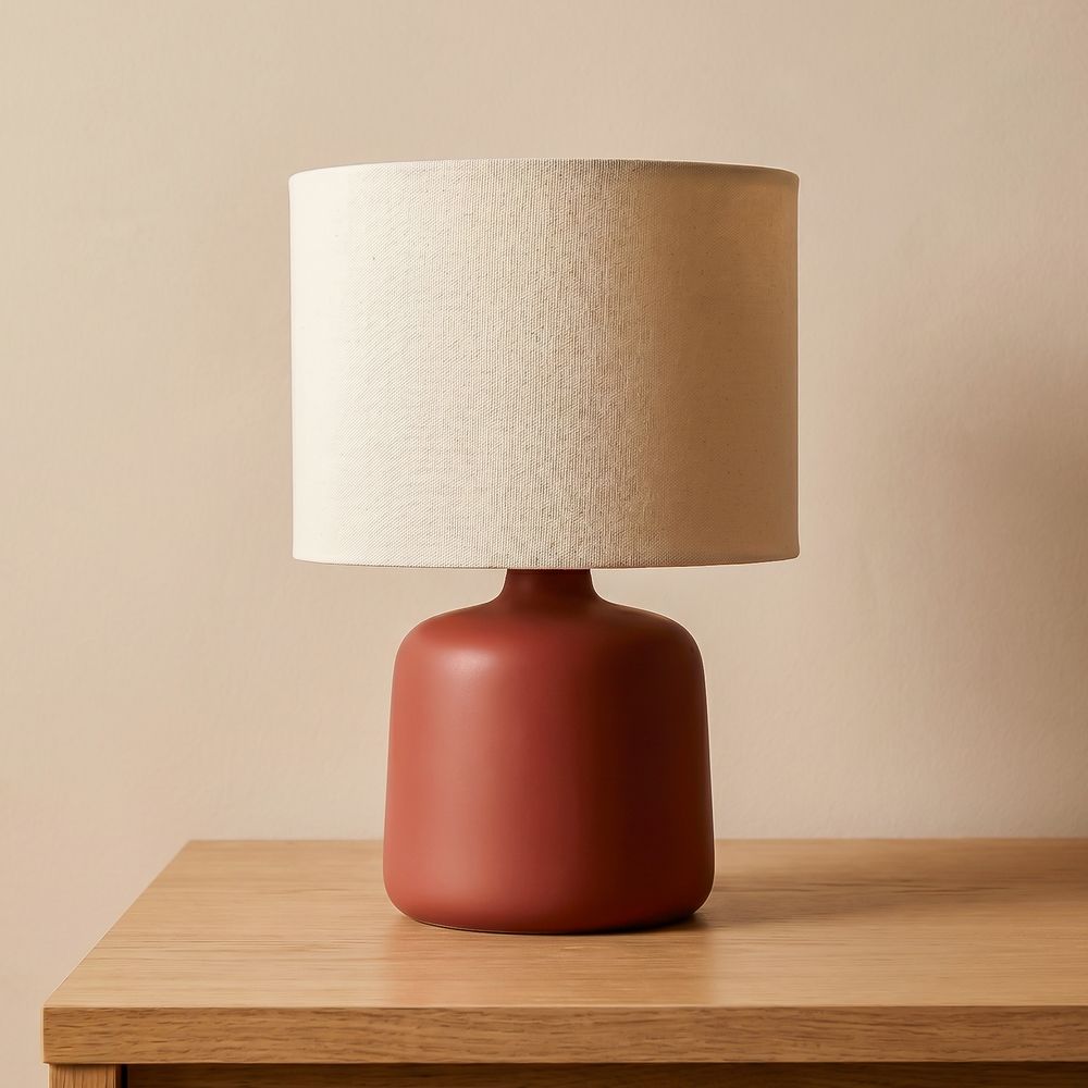 Supreme Ceramic Table Lamp Brown- 35Cm