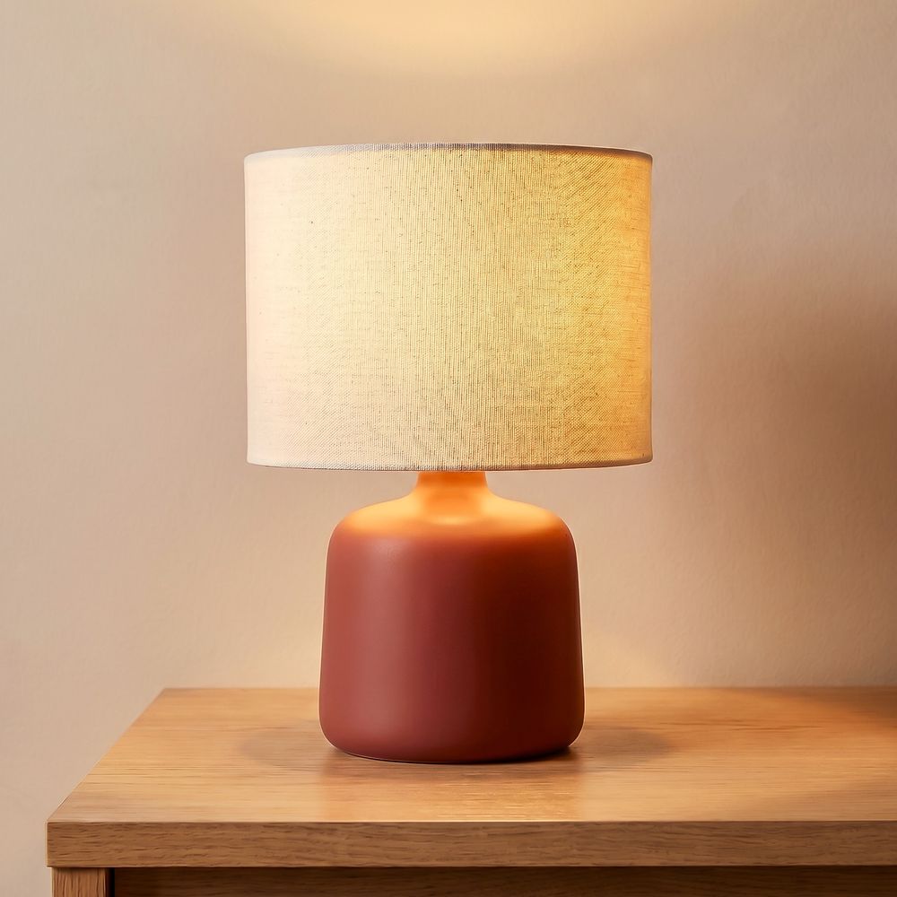 Supreme Ceramic Table Lamp Brown- 35Cm