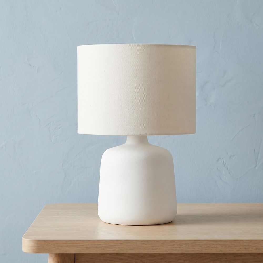 Supreme Ceramic Table Lamp Grey- 35Cm