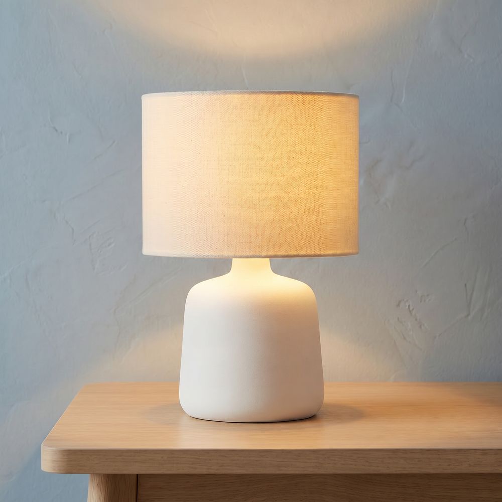 Supreme Ceramic Table Lamp Grey- 35Cm