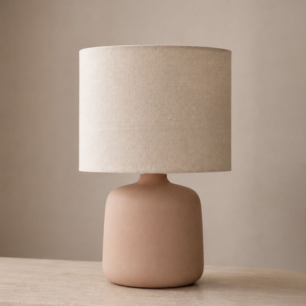 Supreme Ceramic Table Lamp Pink- 35Cm