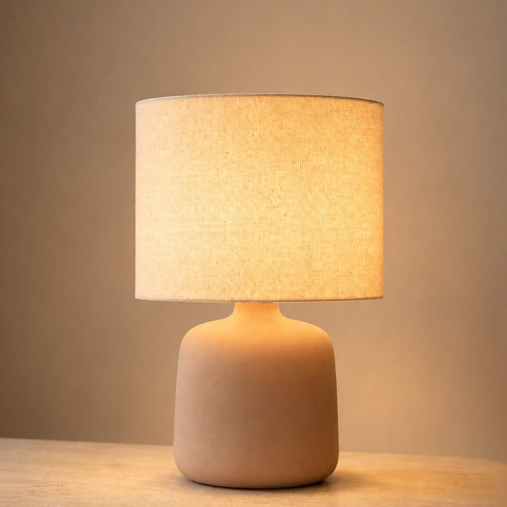 Supreme Ceramic Table Lamp Pink- 35Cm