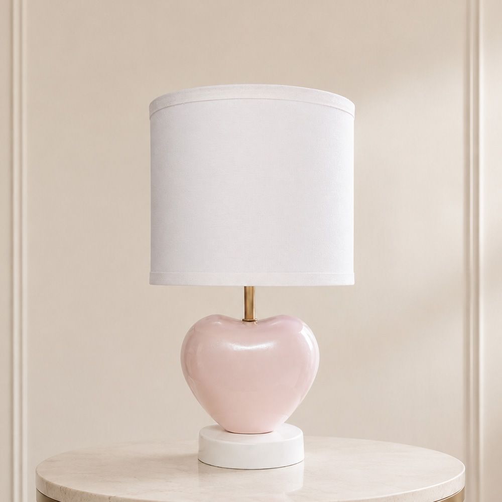 Heart Ceramic Table Lamp - 30Cm