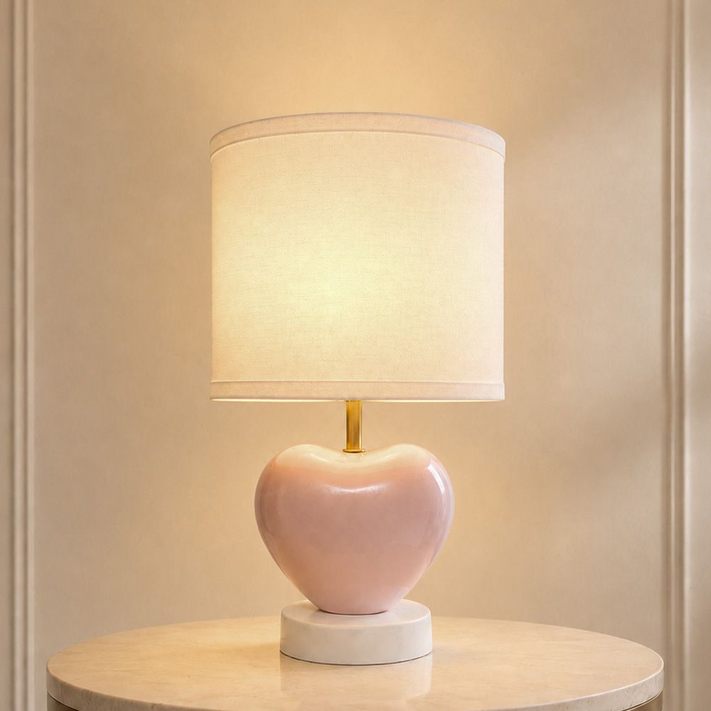 Heart Ceramic Table Lamp - 30Cm