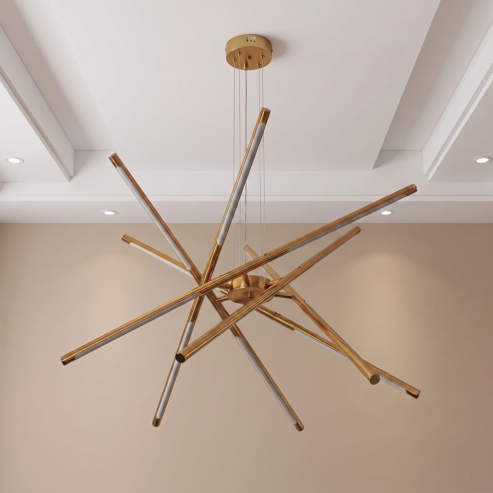 Glam LED Pendant 3 Color Dimmable Light With Adjustable Height-80cm
