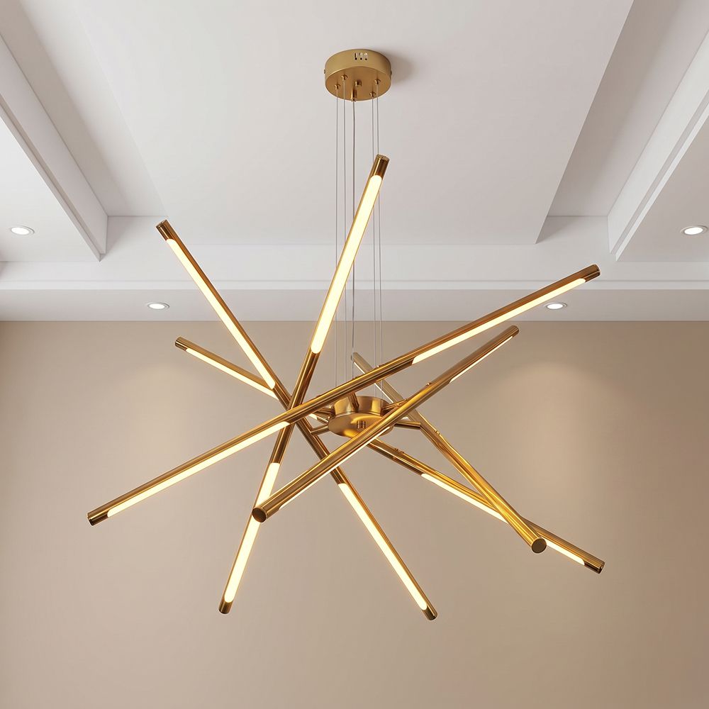 Glam LED Pendant 3 Color Dimmable Light With Adjustable Height-80cm