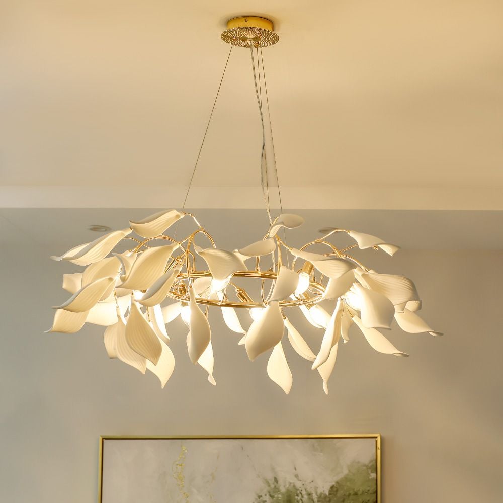 Cecilia Chandelier - Ceramic+Metal - Golden - D60xH120xW60