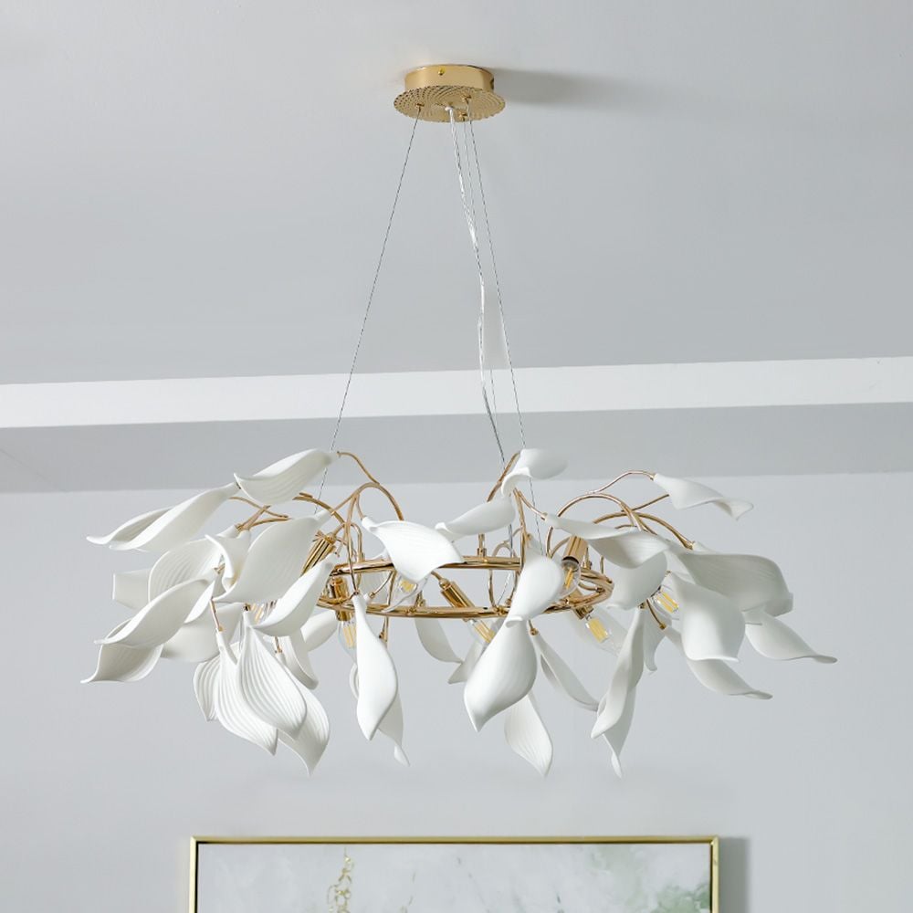Cecilia Chandelier - Ceramic+Metal - Golden - D60xH120xW60 