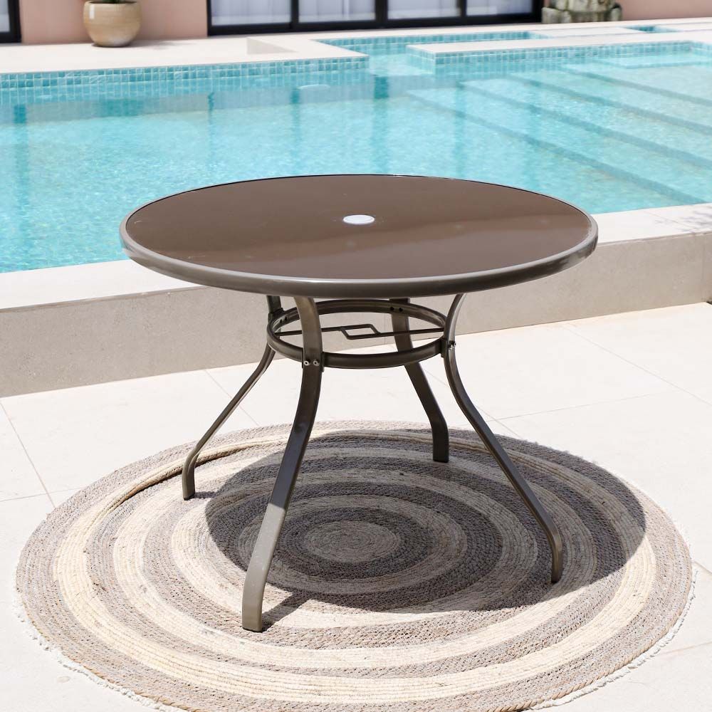 Hampton bay deals round patio table