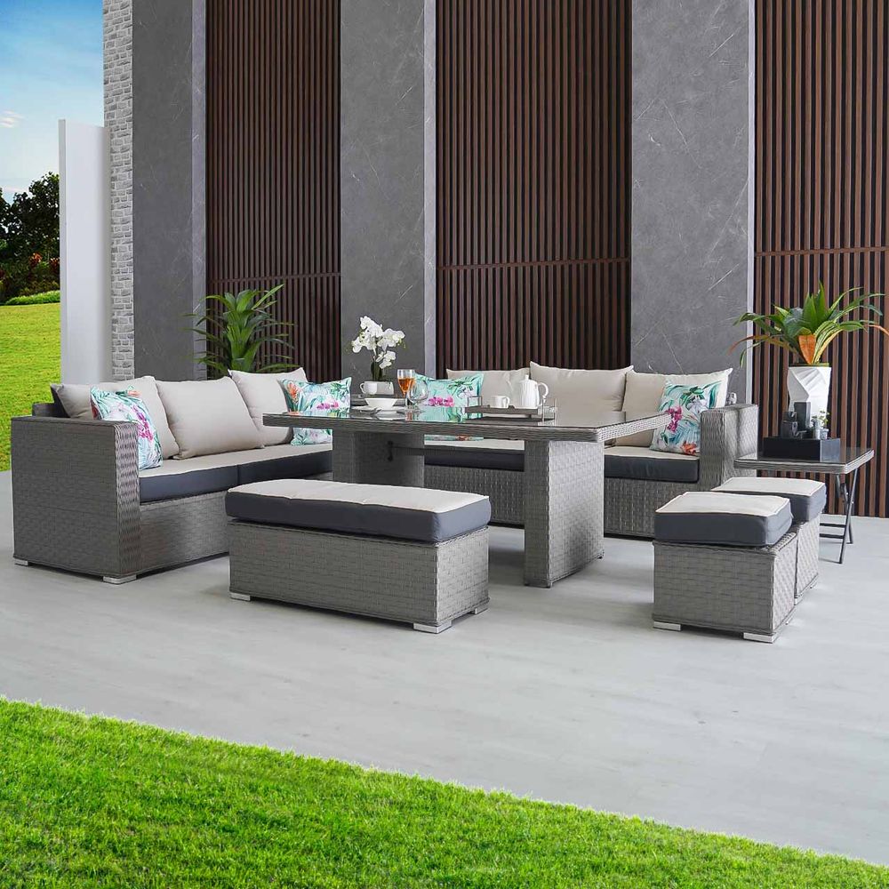 9 seater deals rattan garden furniture