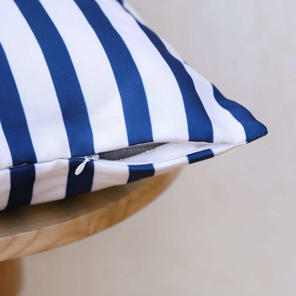 Blue cheap stripe cushions