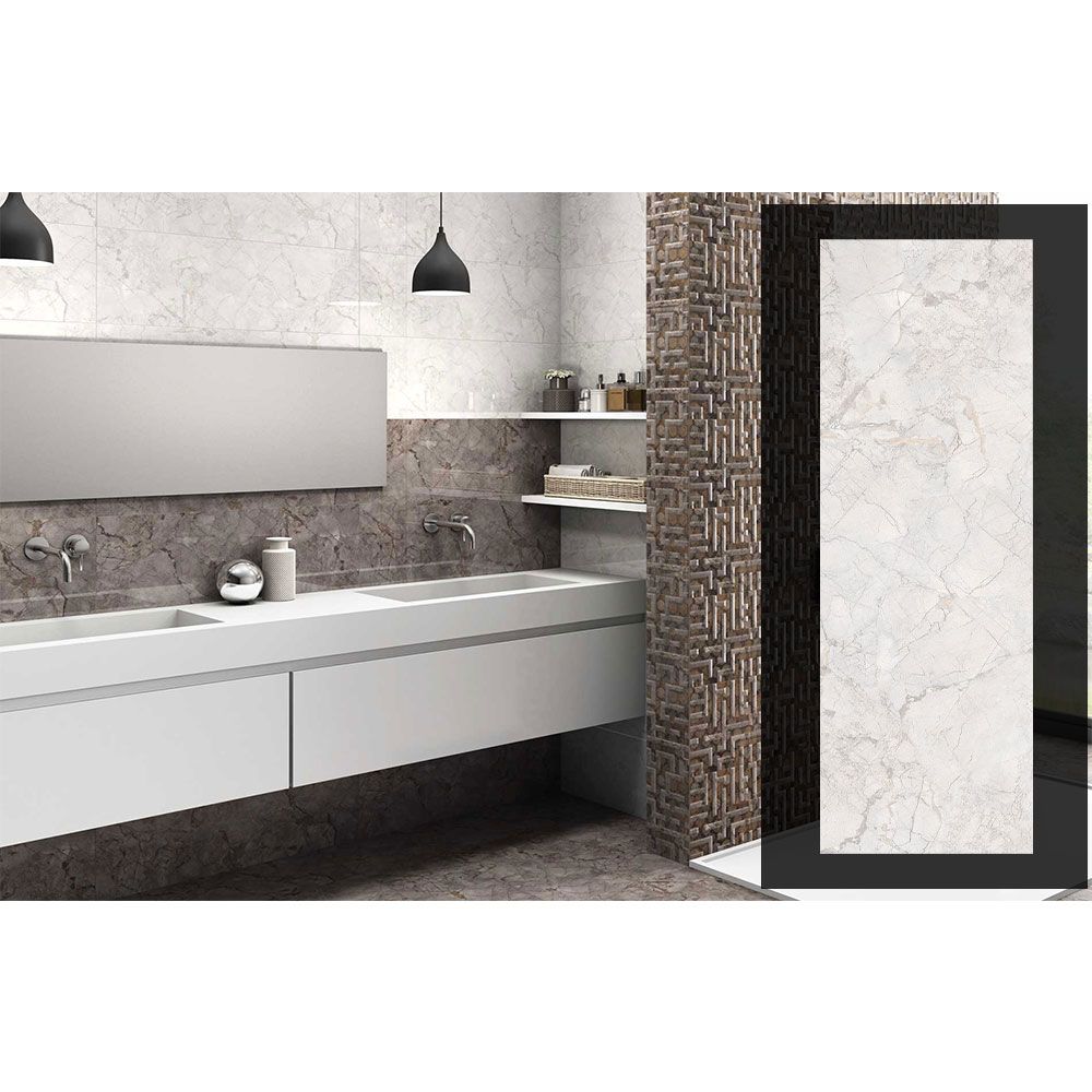 Buy Indian Milano Ceramic Wall Tile (48) Eros Bianco 30X90Cm (4