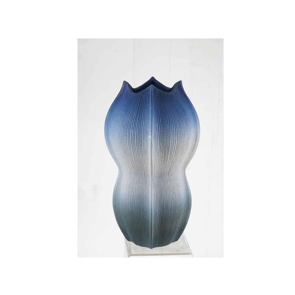 Elizha Vase Blue 21.5x21.5x39Cm