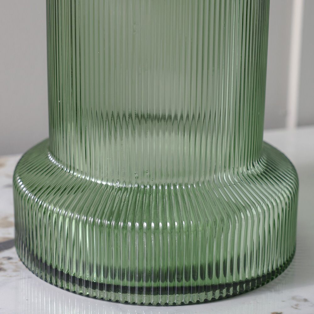 Percy Glass Vase Green 21x21x28.5CM 