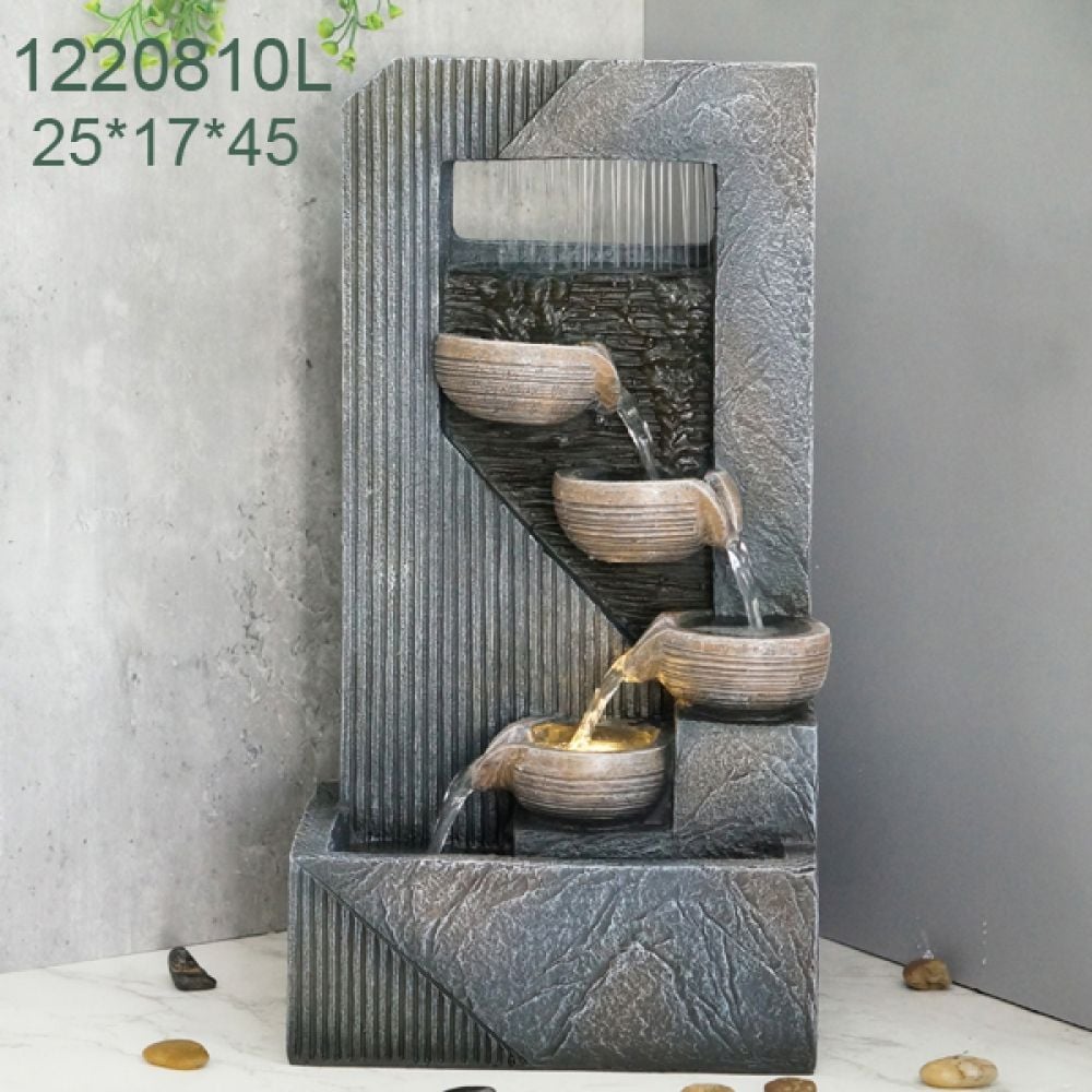 Buy Stalaca Garden Fountain with Color Light 21x17x25cm Brown Online ...