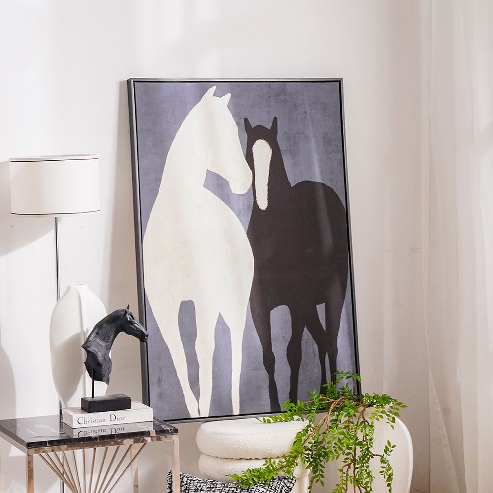 Bloom Canvas Horse Pair  80x120