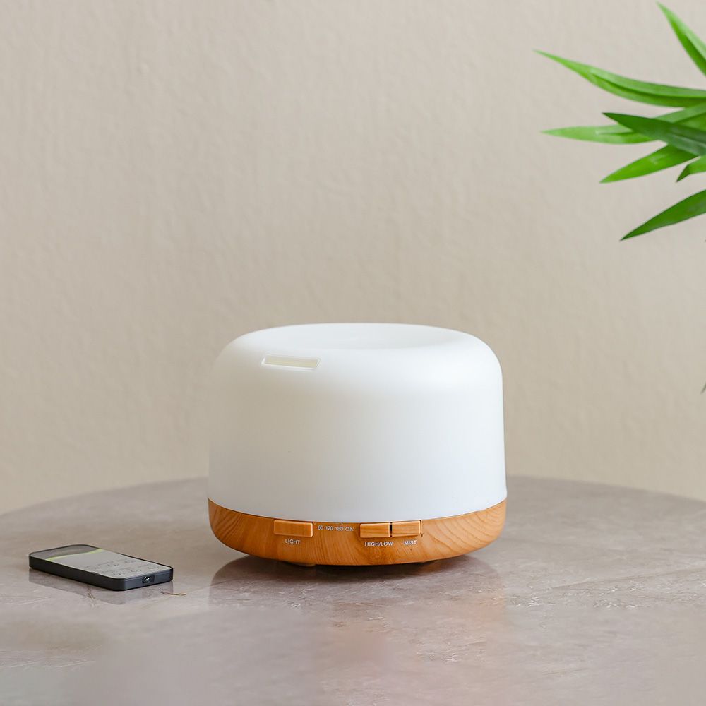 Buy Zenmist Wood Grain Colorful Aroma Diffuser White/Natural 500Ml ...
