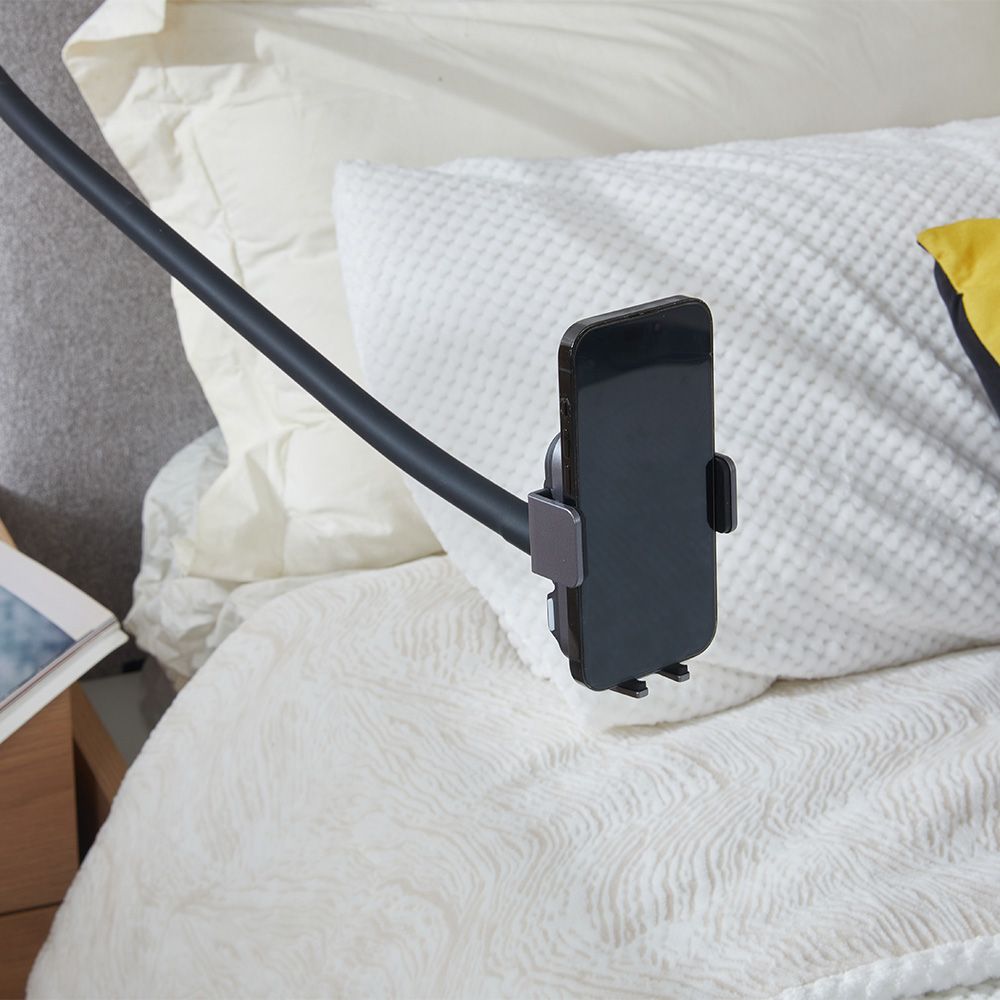 Float 180X200 Floating Bed With Mobile Holder & Wireless Charger-Natural Oak & Grey