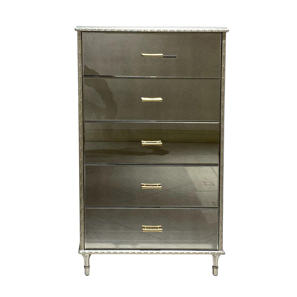 Buy Renies Chest of Drawer White / Gold Online Danube Home UAE