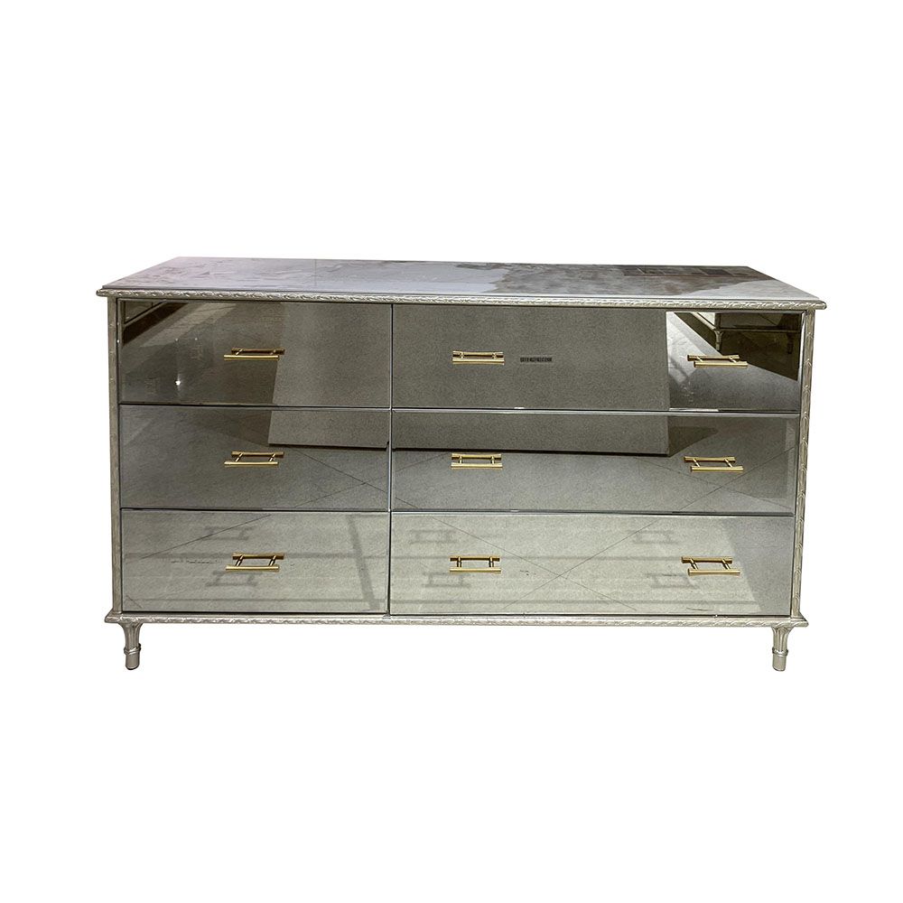 White on sale gold dresser