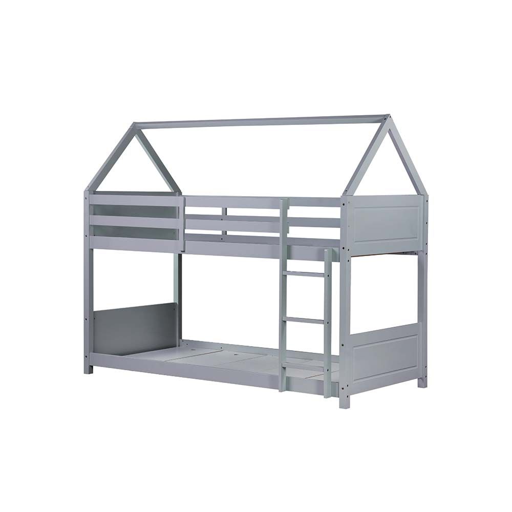 Derby House-V2 90x200 Solid Wood Bunk Bed-Grey